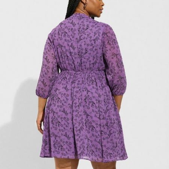 ➕ 🍂🍁 Fall NWOT Torrid Mini Clip Dot Front Keyhole Dress Sz 1X/XL/14-16 - Picture 2 of 3